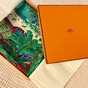 NWT Hermes Silk Scarf Jardines d' Hiver by Annie Faivre